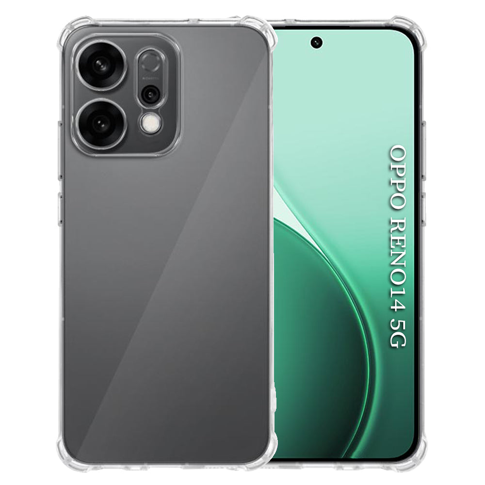 Husa de protectie Techsuit Shockproof Clear Silicone compatibil cu Oppo Reno14, Transparent