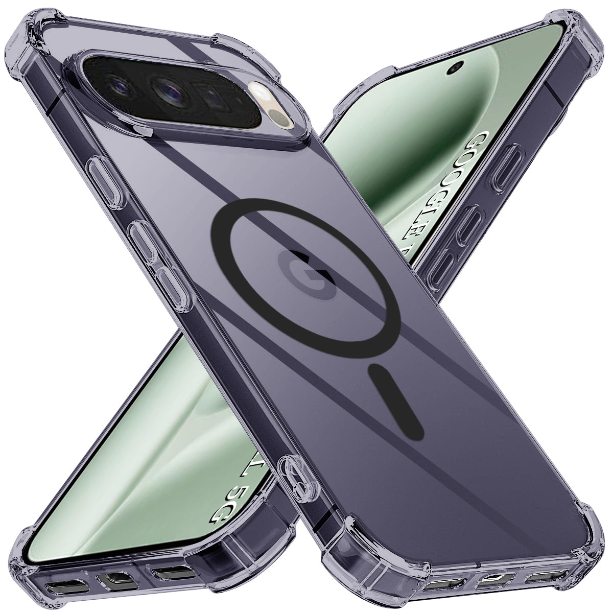 Husa de protectie Techsuit Shockproof Clear Silicone MagSafe compatibil cu Google Pixel 10 Pro XL, Negru Fumuriu