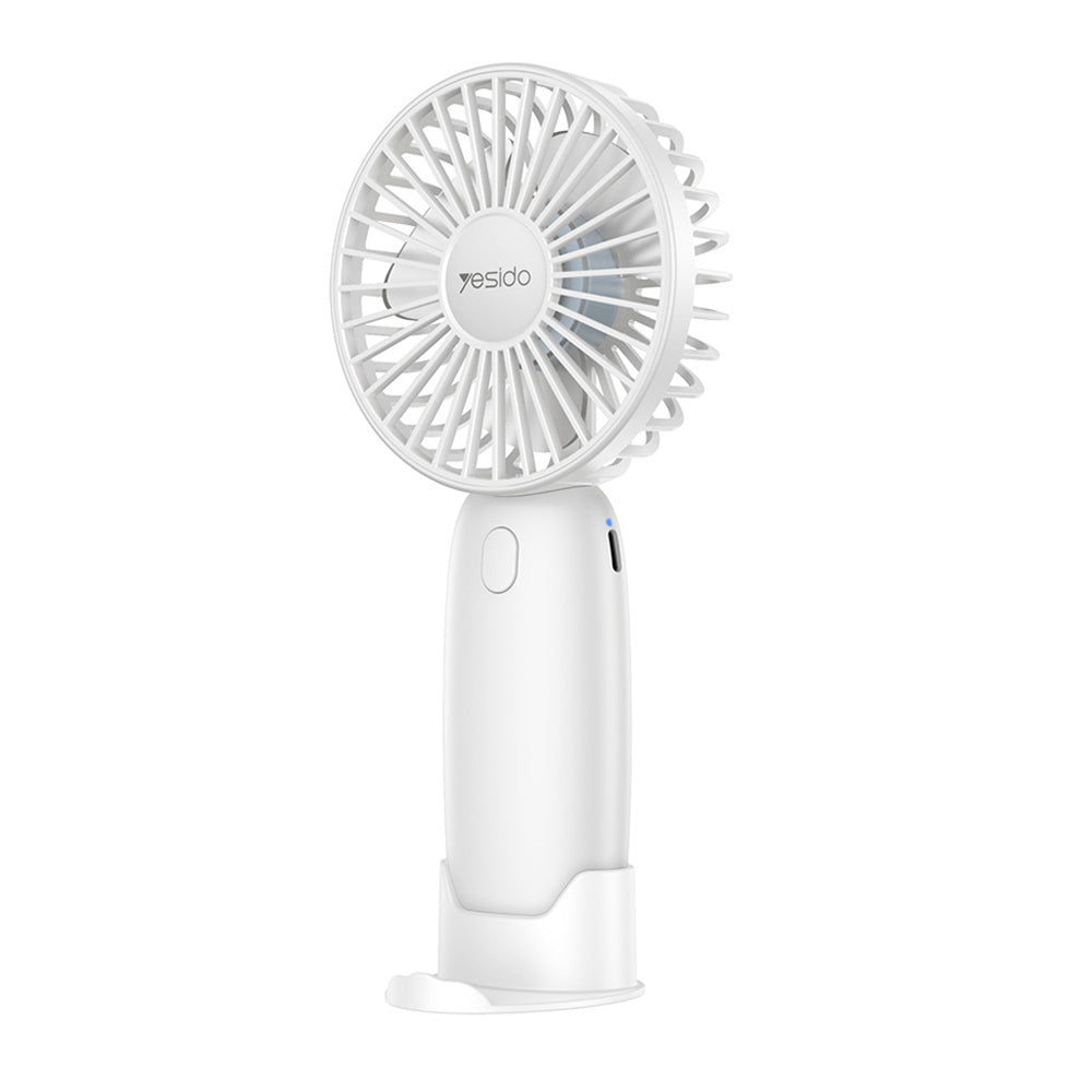 Ventilator portabil Yesido YF15, Stand telefon, 1200mAh, Alb