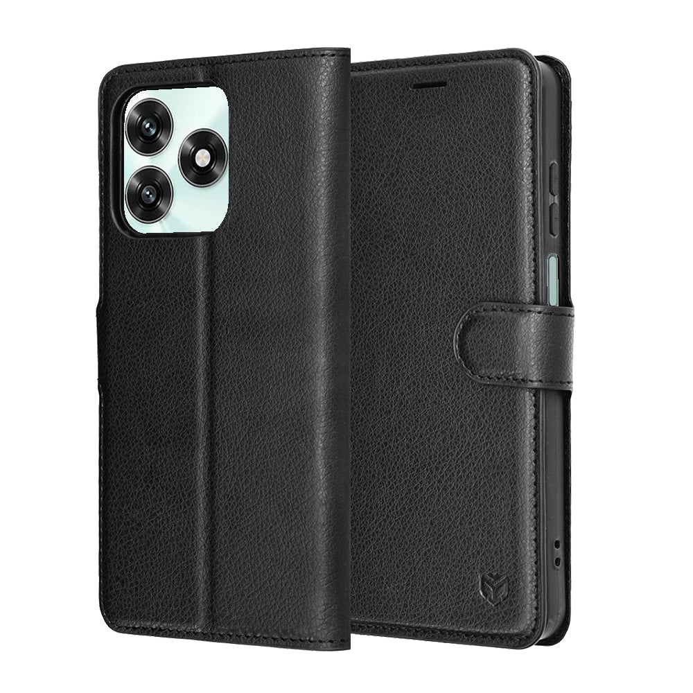 Husa de protectie Techsuit Leather Folio compatibil cu Honor X5c Plus, Negru