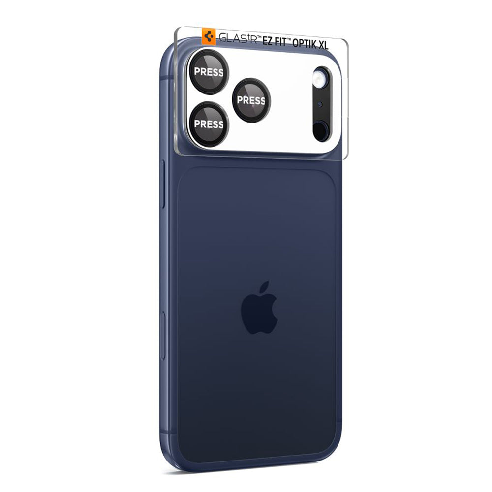Folie de protectie Spigen Optik.tR EZ Fit Pro XL Camera Glass (AGL10649) compatibil cu iPhone 17 Pro Max, Negru