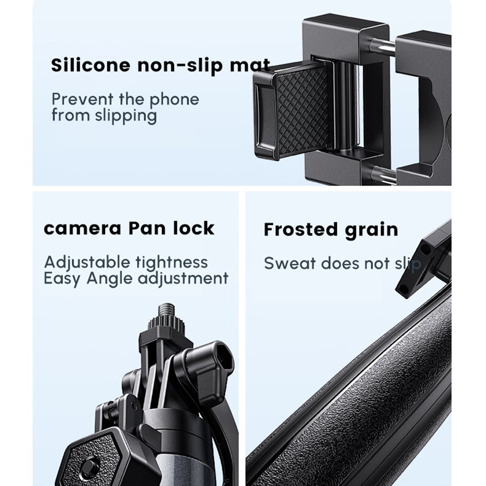 Suport Ugreen Selfie Sticks LP849 (45301), Bluetooth, Universal, with 1/4 inch Screw, Aluminum Alloy, 1.85m, Negru