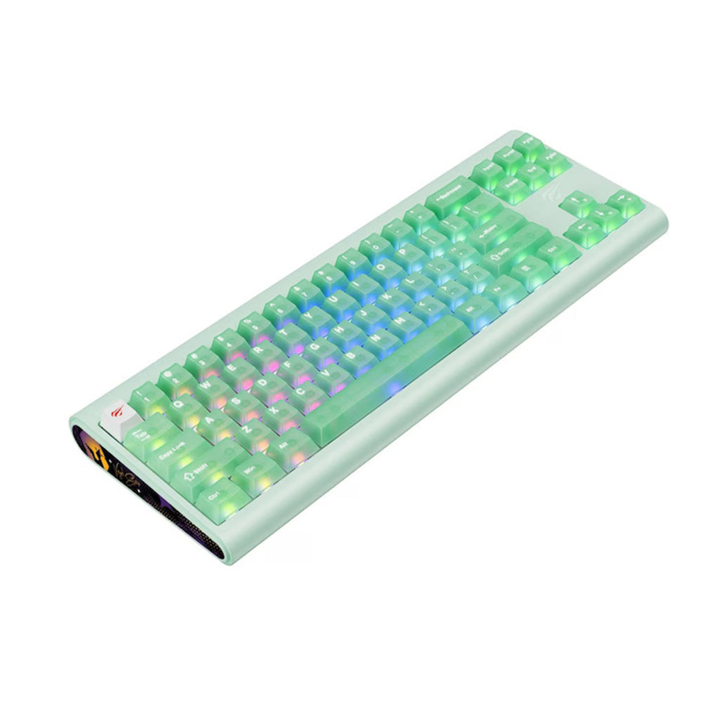 Tastatura/Mouse Havit Gaming Keyboard (KB896L), USB-C, with RGB Lights, 71 Keys, 1.2m, 350mA, 5V, Verde