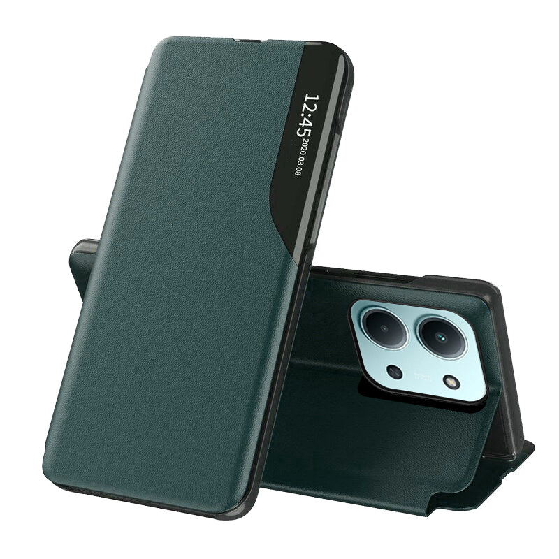 Husa de protectie Techsuit eFold Series compatibil cu Xiaomi Redmi 15C 4G / Redmi 15C 5G / Poco C85 4G, Verde Inchis