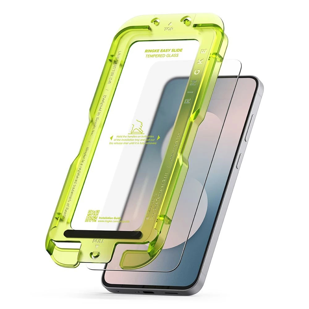 Folie de protectie Ringke Easy Slide Tempered Glass (set de 2) compatibil cu Samsung Galaxy S25 FE, Transparent