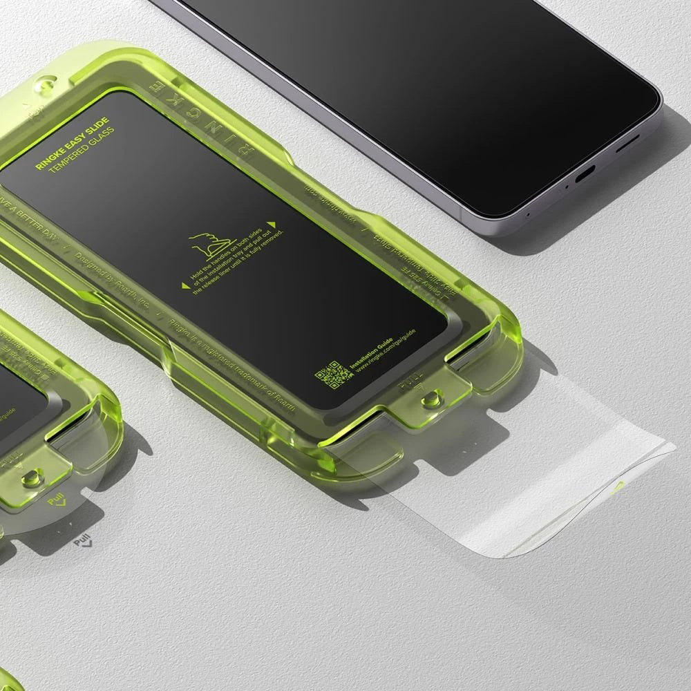 Folie de protectie Ringke Easy Slide Tempered Glass (set de 2) compatibil cu Samsung Galaxy S25 FE, Transparent