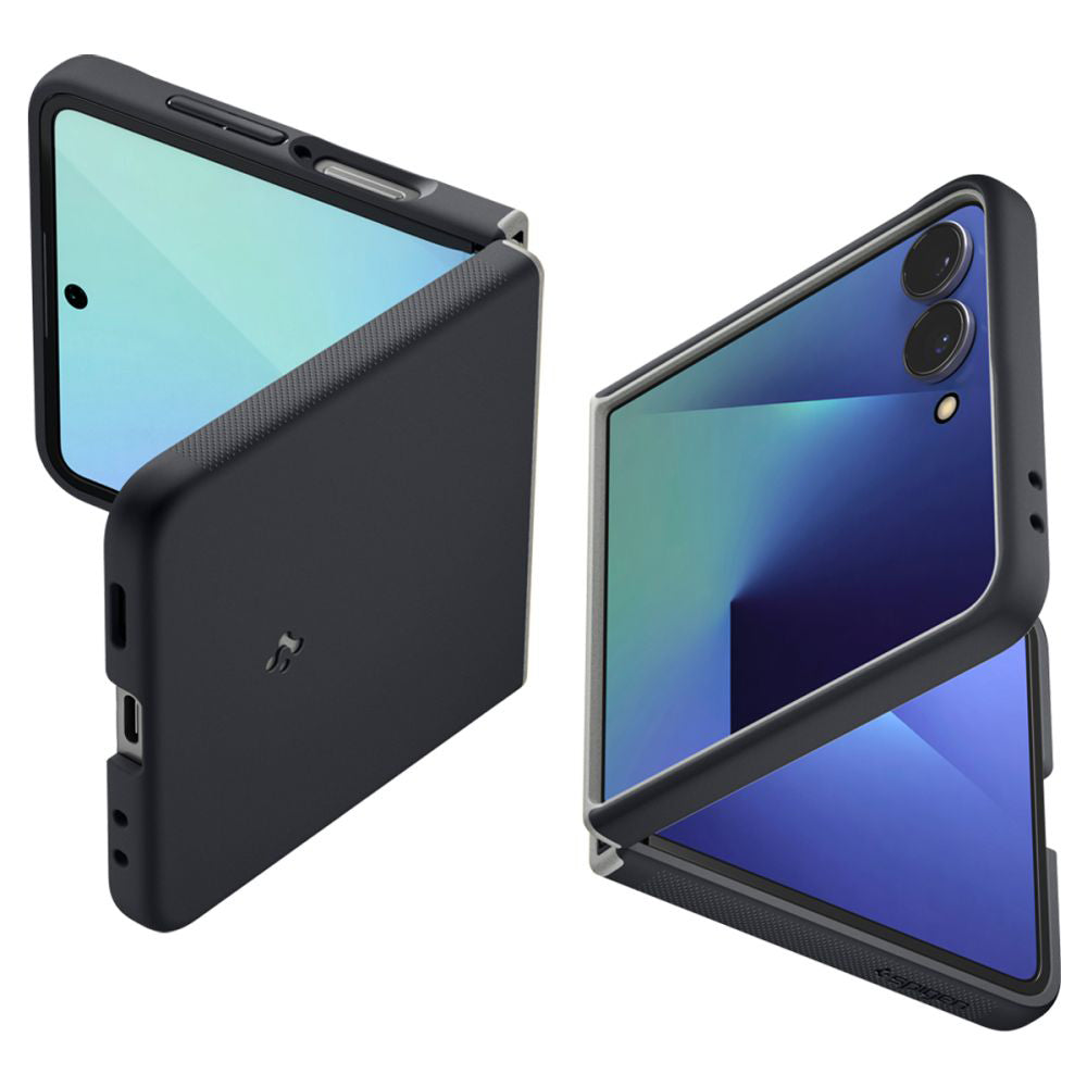 Husa de protectie Spigen Caseology Nano Pop MagSafe (ACS11158) compatibil cu Samsung Galaxy Z Flip7, Negru Sesame