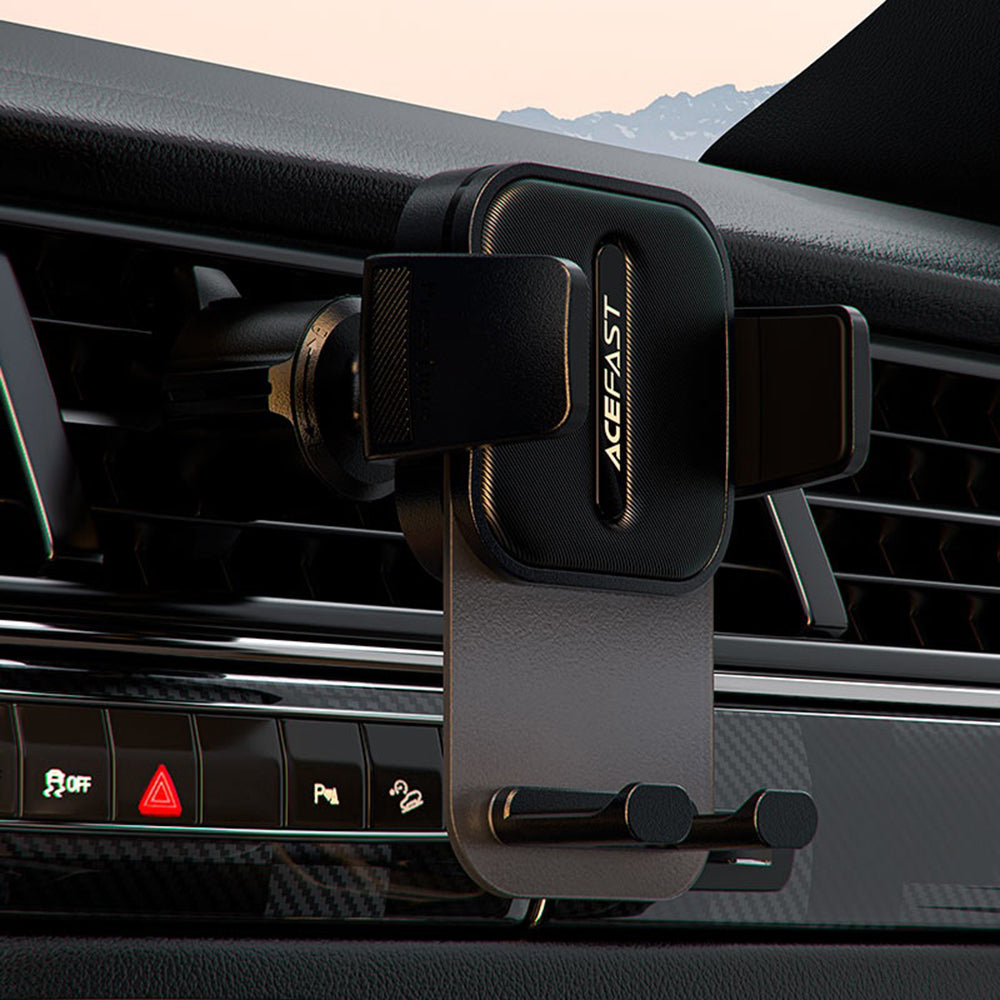 Suport Acefast (D25), for Air Vent, Free Rotation, Adjustable Angle, Secure Lock Clip, for 4.5 - , Negru
