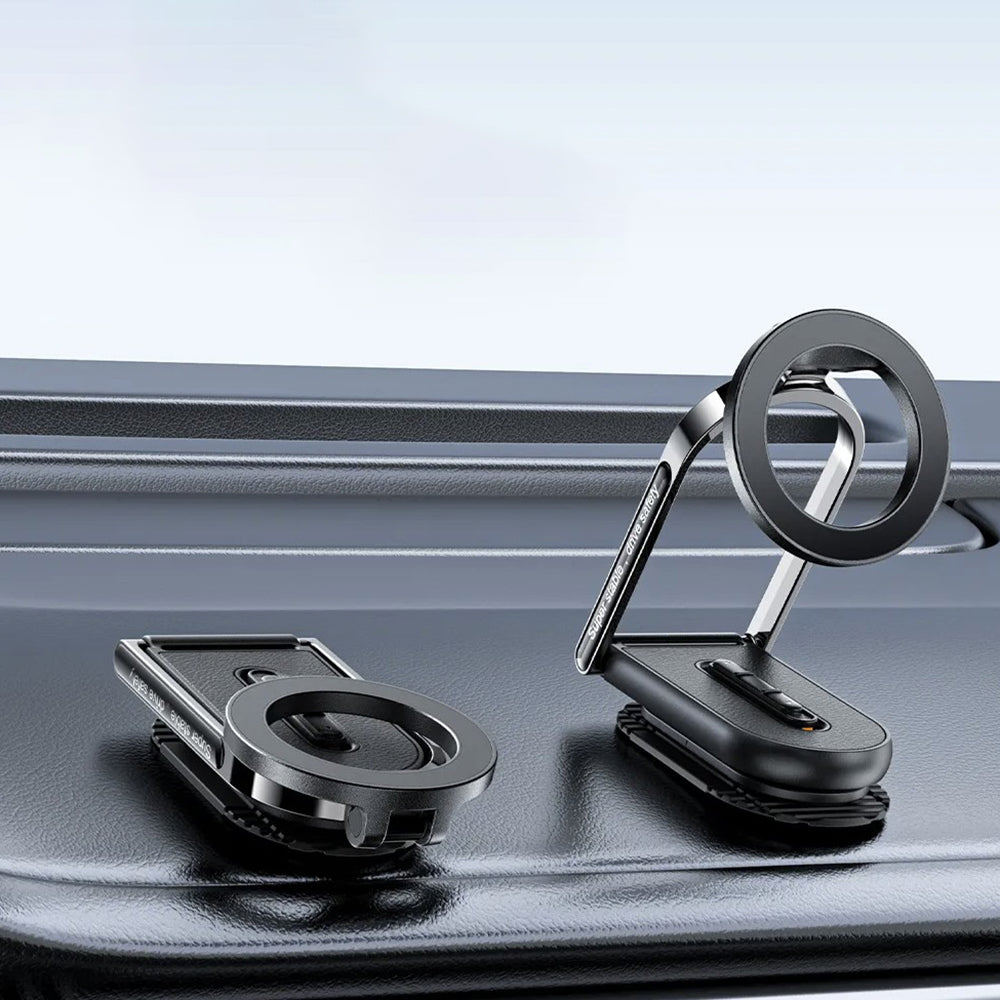 Suport Acefast- Car Holder (D54) Magnetic Grip, for Dashboard / Windshield, 360°, Dual-Axis, Detachable Base, Max. 6.9", Black