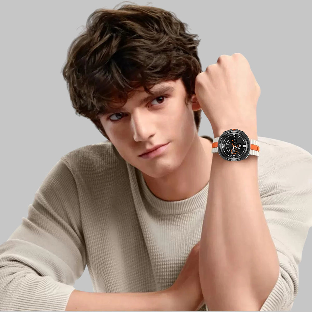 Curea smartwatch Techsuit Watchband (W078) compatibil cu Samsung Galaxy Watch8 40mm/Watch8 44mm/Watch8 Classic, Bleumarin Emerald