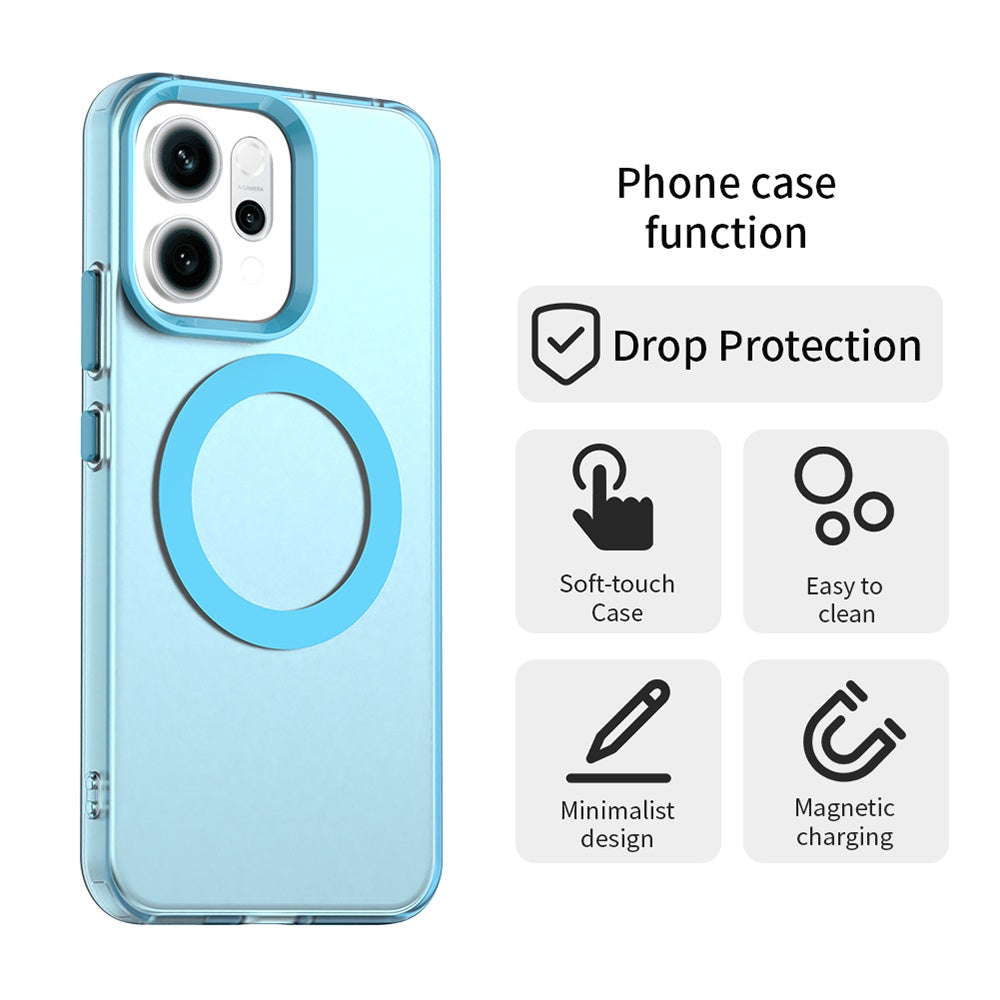 Husa de protectie Techsuit CandyCase MagSafe compatibil cu Oppo Reno14, Albastru