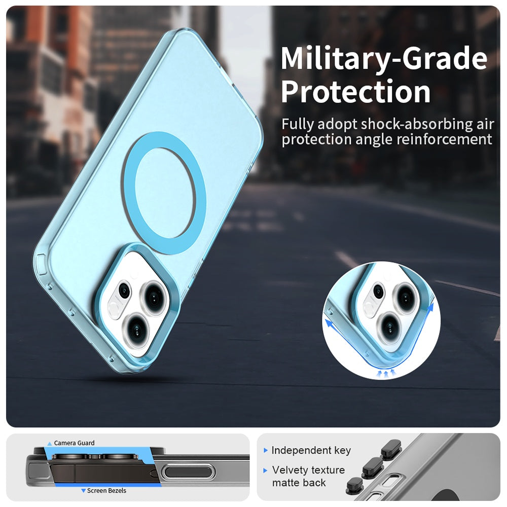 Husa de protectie Techsuit CandyCase MagSafe compatibil cu Oppo Reno14, Albastru