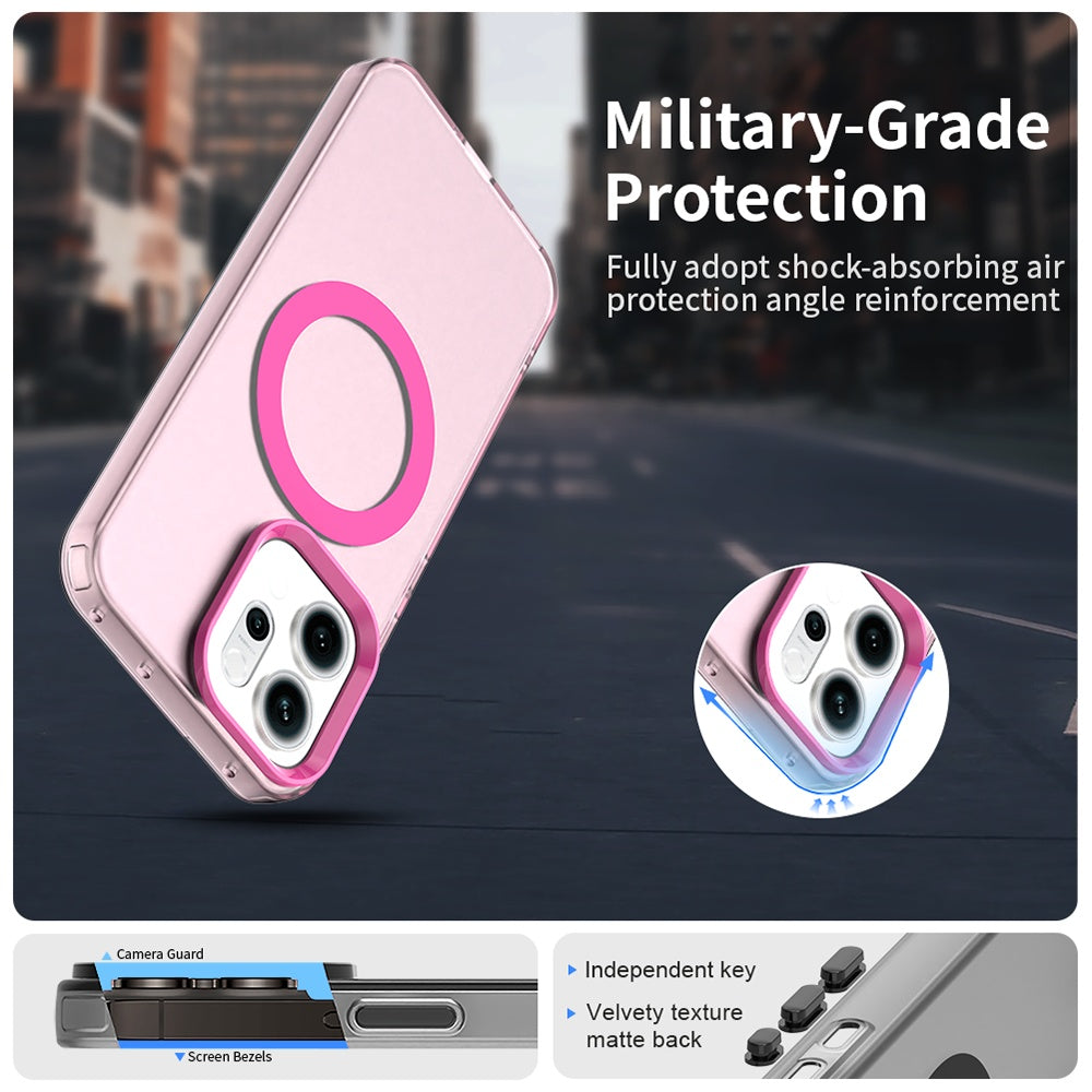 Husa de protectie Techsuit CandyCase MagSafe compatibil cu Oppo Reno14, Roz
