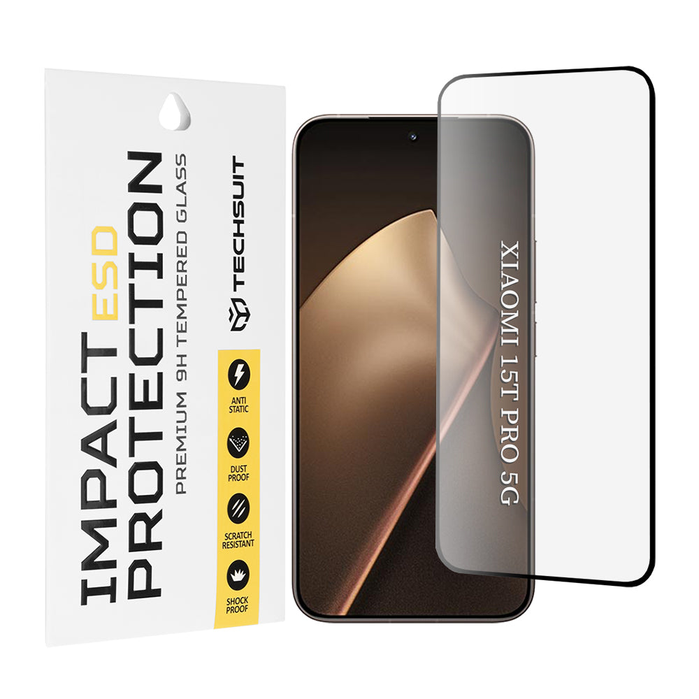 Folie de protectie Techsuit ESD Glass compatibil cu Xiaomi 15T Pro, Negru