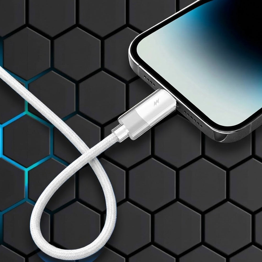 Cablu Lito Liquid Silicone (LD07), USB to Type-C, Fast Charging, Anti-freeze, Anti-fire, Alb