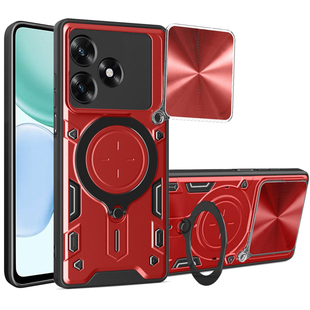 Husa de protectie Techsuit CamGuard Pro compatibil cu Honor X5c Plus, Rosu