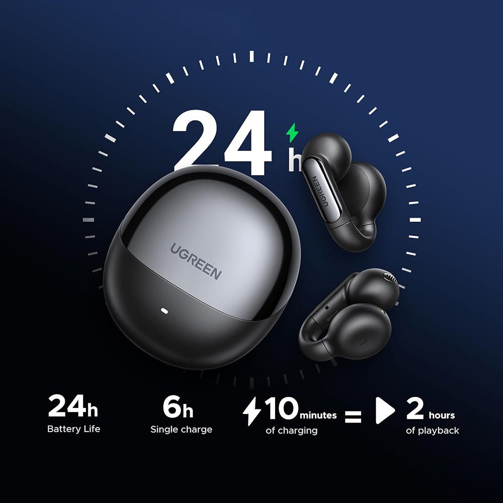Casti Ugreen HiTune S5 True WS210 (45760), Smart Call Noise Reduction, True Wireless, IPX5, Low Latency, Negru