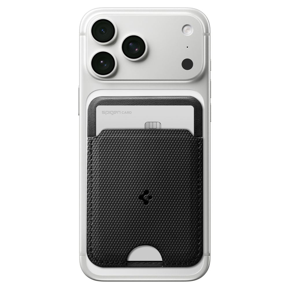 Suport Spigen Card MagSafe Slim Fold Tripod S314-3 (AFA10751), for Phone, Universal, Magnetic, Stand, PU Leather, Negru
