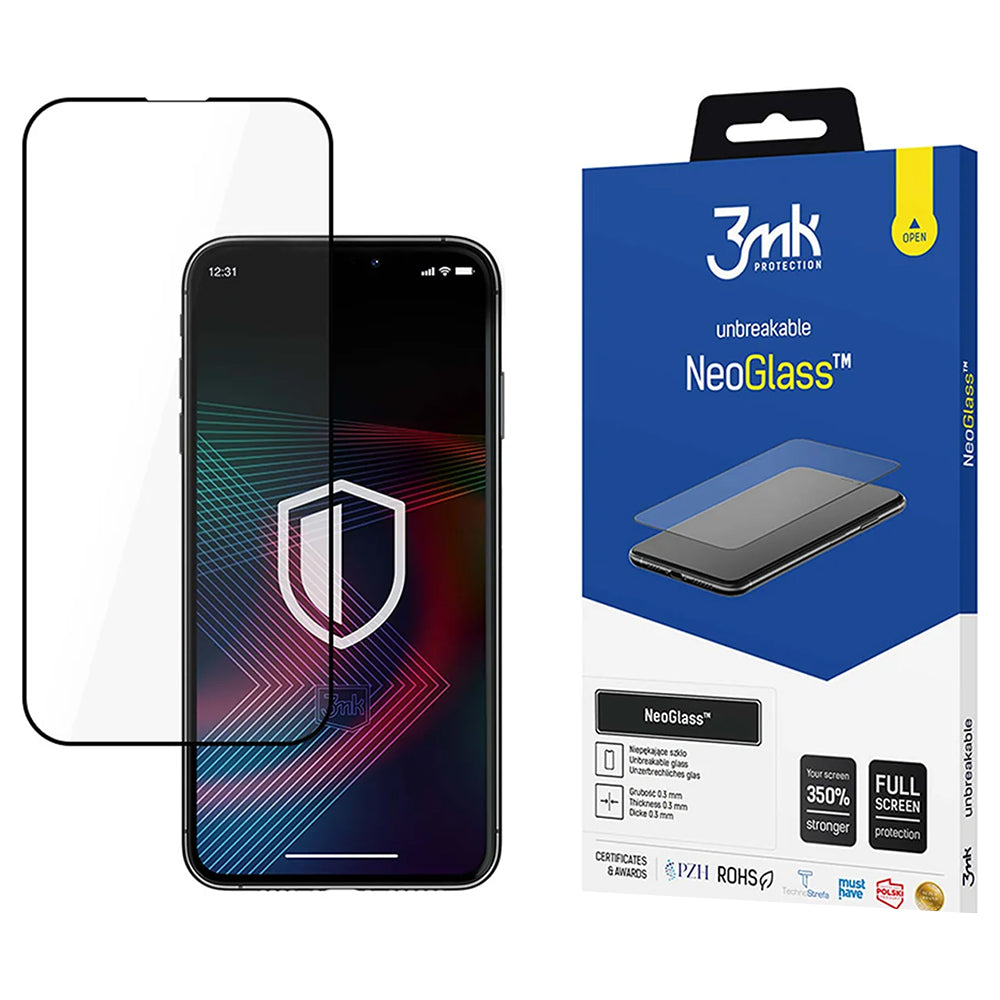 Folie de protectie 3mk NeoGlass compatibil cu iPhone 14 Pro Max, Negru