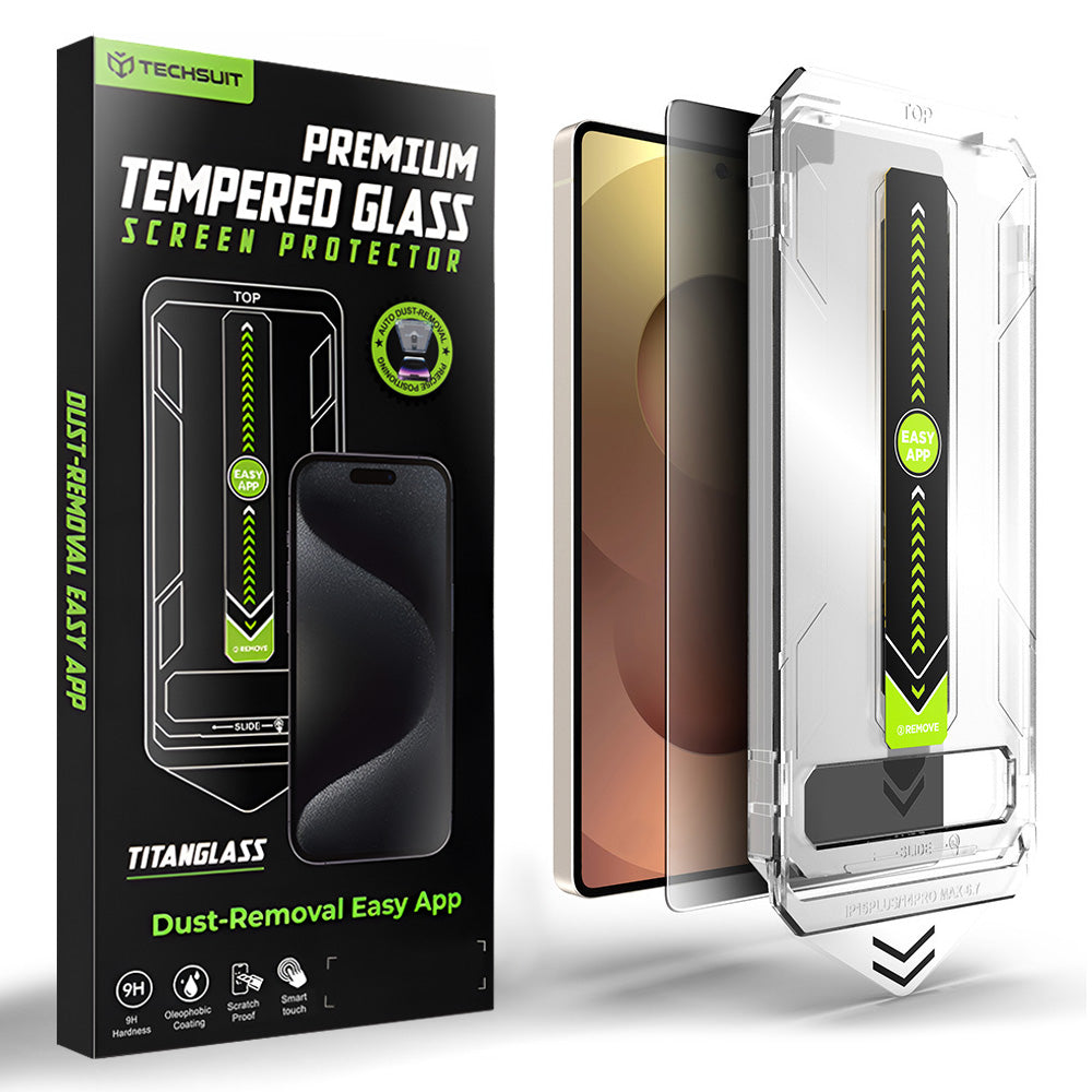 Folie de protectie Techsuit TitanGlass CrystalHD compatibil cu Samsung Galaxy S25 Ultra, Privacy