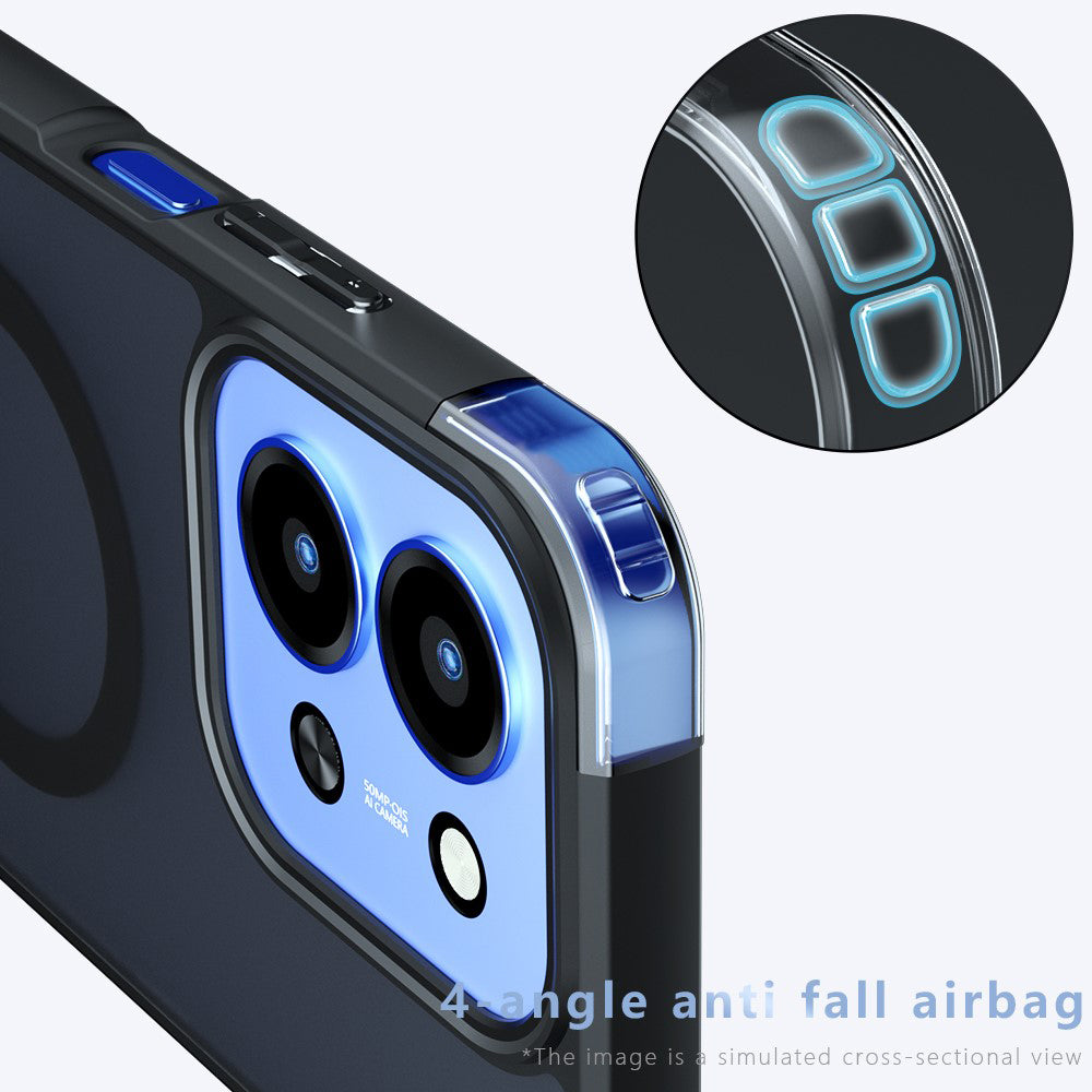 Husa de protectie Techsuit PureFrost MagSafe compatibil cu Xiaomi Redmi 15C 4G / Redmi 15C 5G, Negru Mat