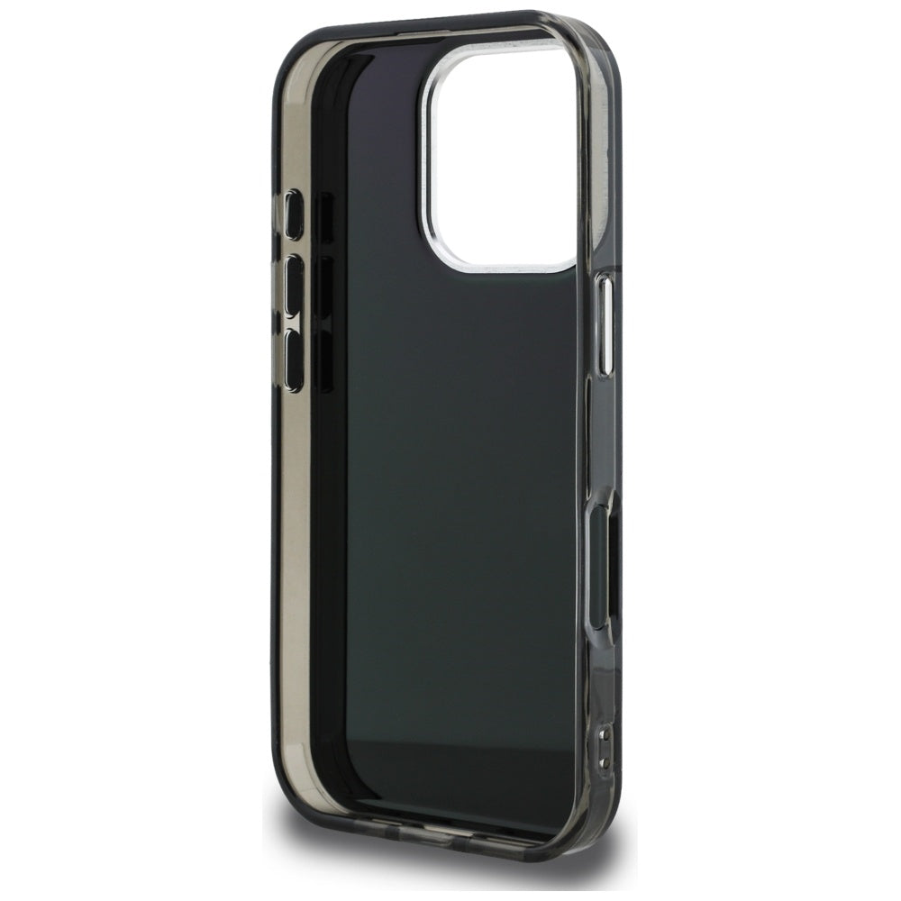 Husa de protectie Karl Lagerfeld IML Aquarelle Karl & Choupette (KLHCP16XHMKCAQK) compatibil cu iPhone 16 Pro Max, Negru