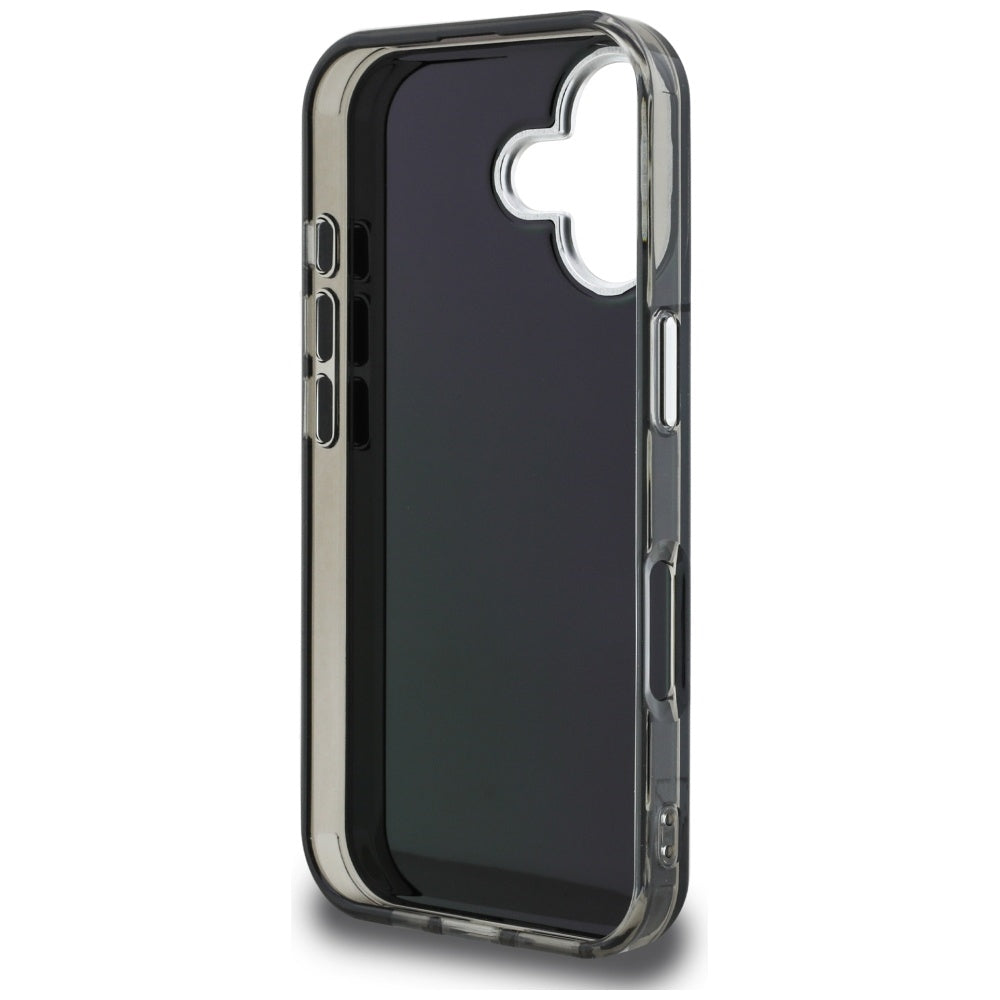 Husa de protectie Karl Lagerfeld IML Aquarelle Karl & Choupette (KLHCP16SHMKCAQK) compatibil cu iPhone 16, Negru