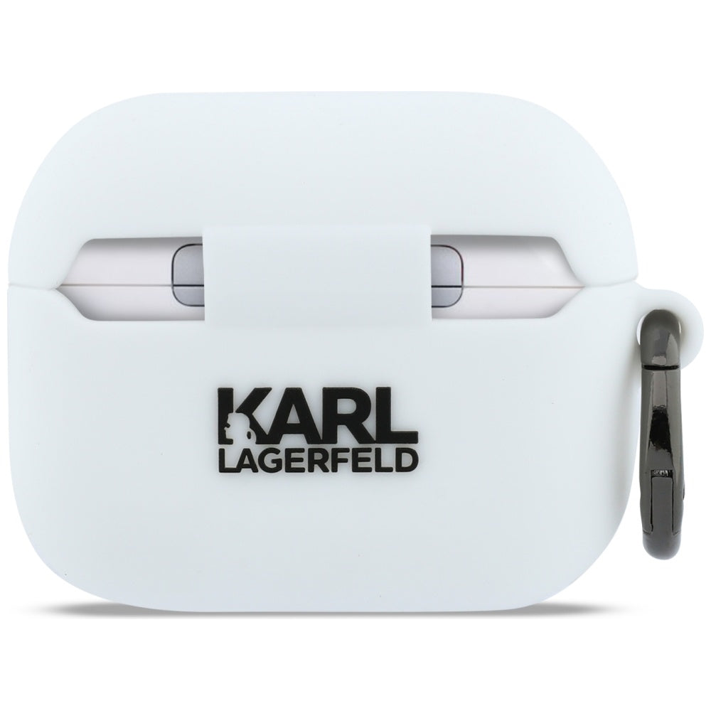 Casti Karl Lagerfeld Silicone Karl Head 3D (KLAP3RUNIKH), Apple AirPods Pro 3, Alb