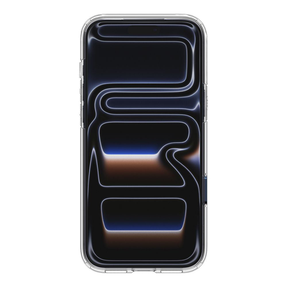 Husa de protectie Spigen Ultra Hybrid MagSafe (ACS11111) compatibil cu iPhone 17 Pro, Transparent / Deep Blue
