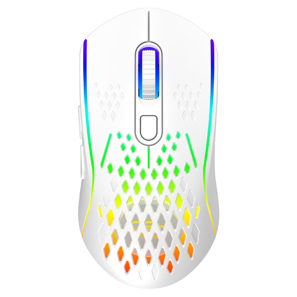 Tastatura/Mouse Proove Wireless Mouse Buzz (WMBU00022402), for Gaming, 2.4GHz, USB-C, Ergonomic, LED, 6 Buttons, 800-4800DPI, 1.5m, Alb