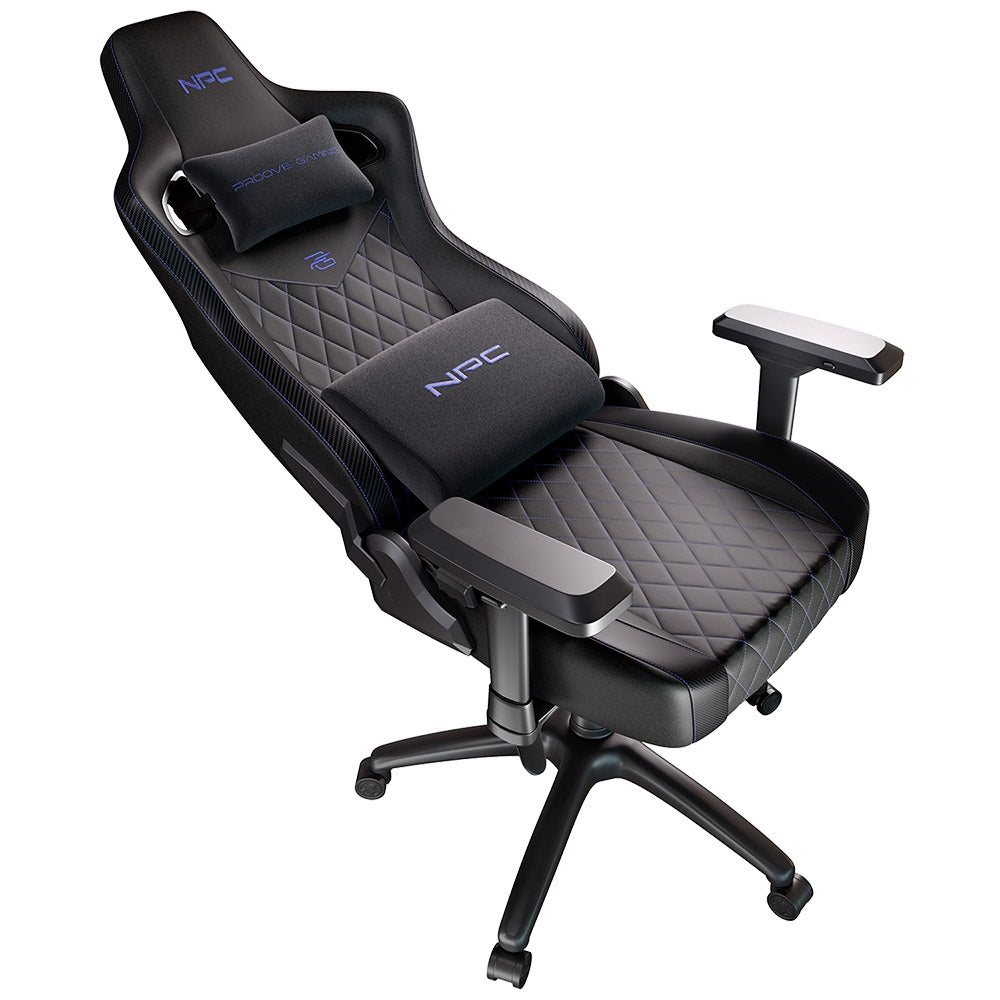 Accesoriu gaming Proove Gaming Chair NPC (GCNP0001017), 4D Armrests, 135° Backrest, Frog Mechanism, Semi PU, Up to 136kg, Negru /Purple