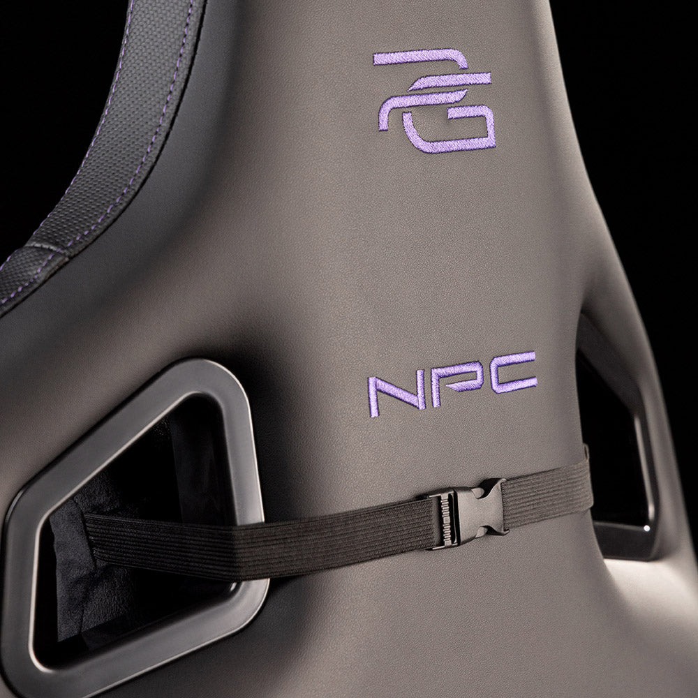 Accesoriu gaming Proove Gaming Chair NPC (GCNP0001017), 4D Armrests, 135° Backrest, Frog Mechanism, Semi PU, Up to 136kg, Negru /Purple