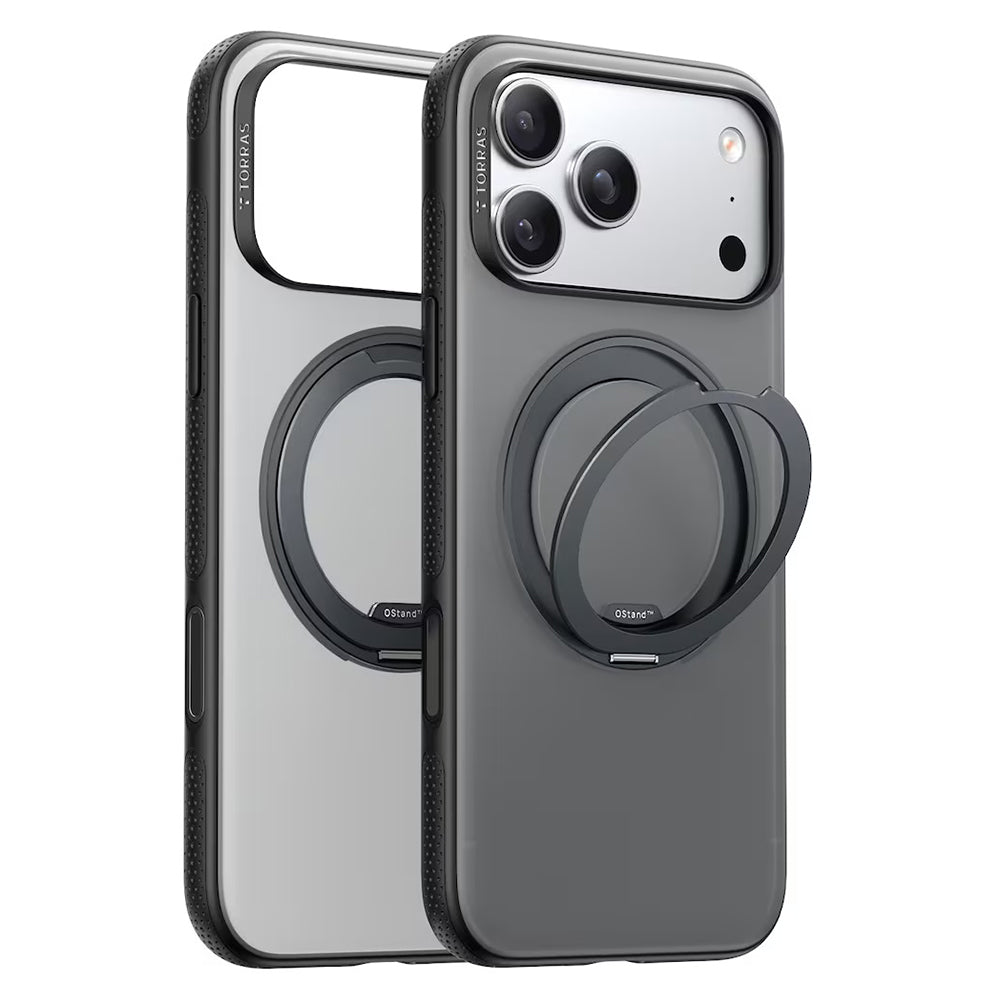 Husa de protectie Torras Ostand R Fitness Series compatibil cu iPhone 17 Pro, Negru