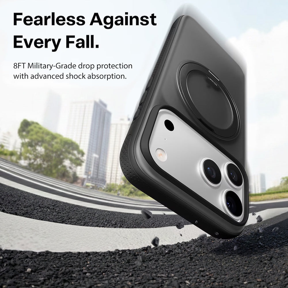 Husa de protectie Torras Ostand R Fitness Series compatibil cu iPhone 17 Air, Negru