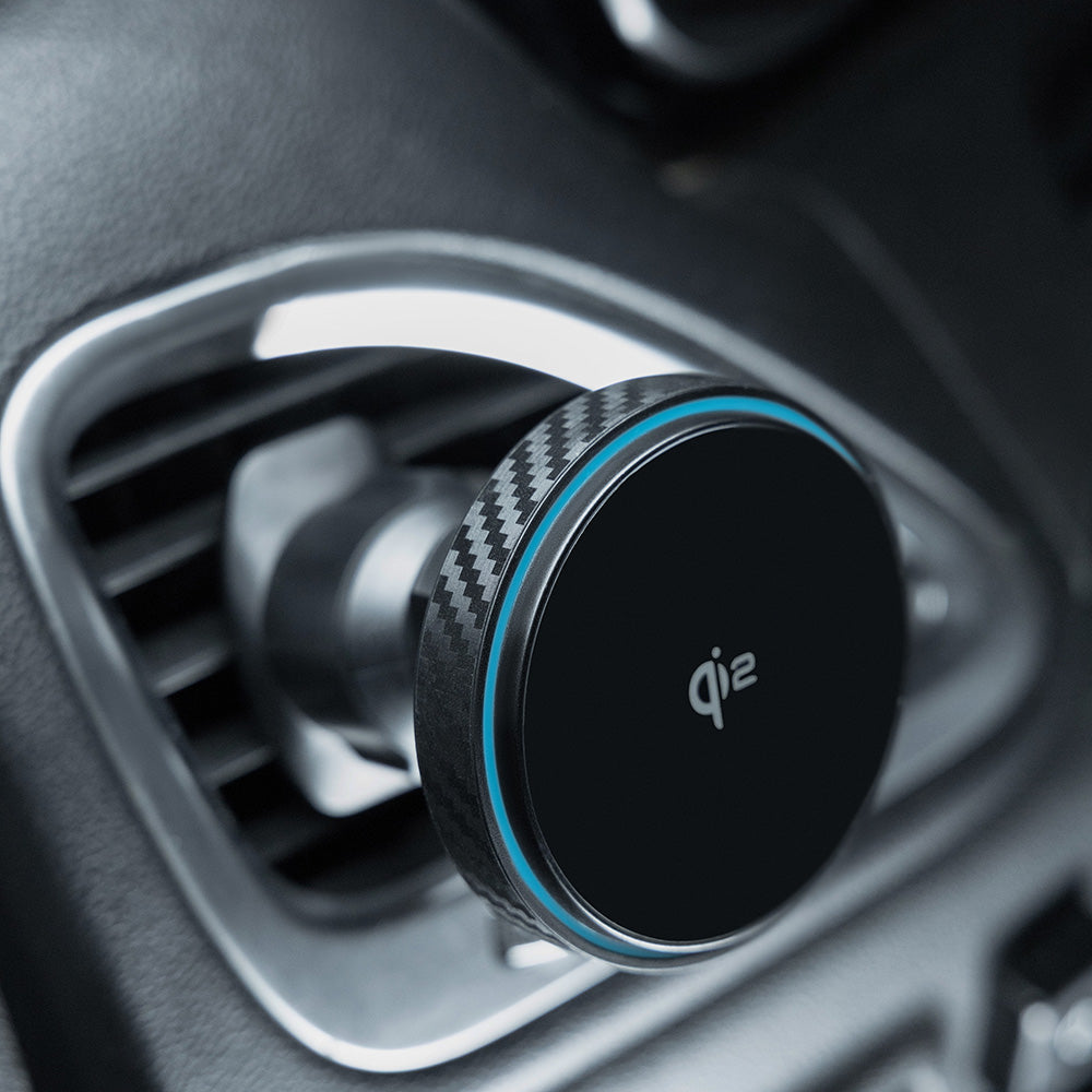 Suport Proove with Wireless Charging Graphite Circle (WHGC15010001), for Air Vent, Qi2, 15W, LED Indicator, Negru