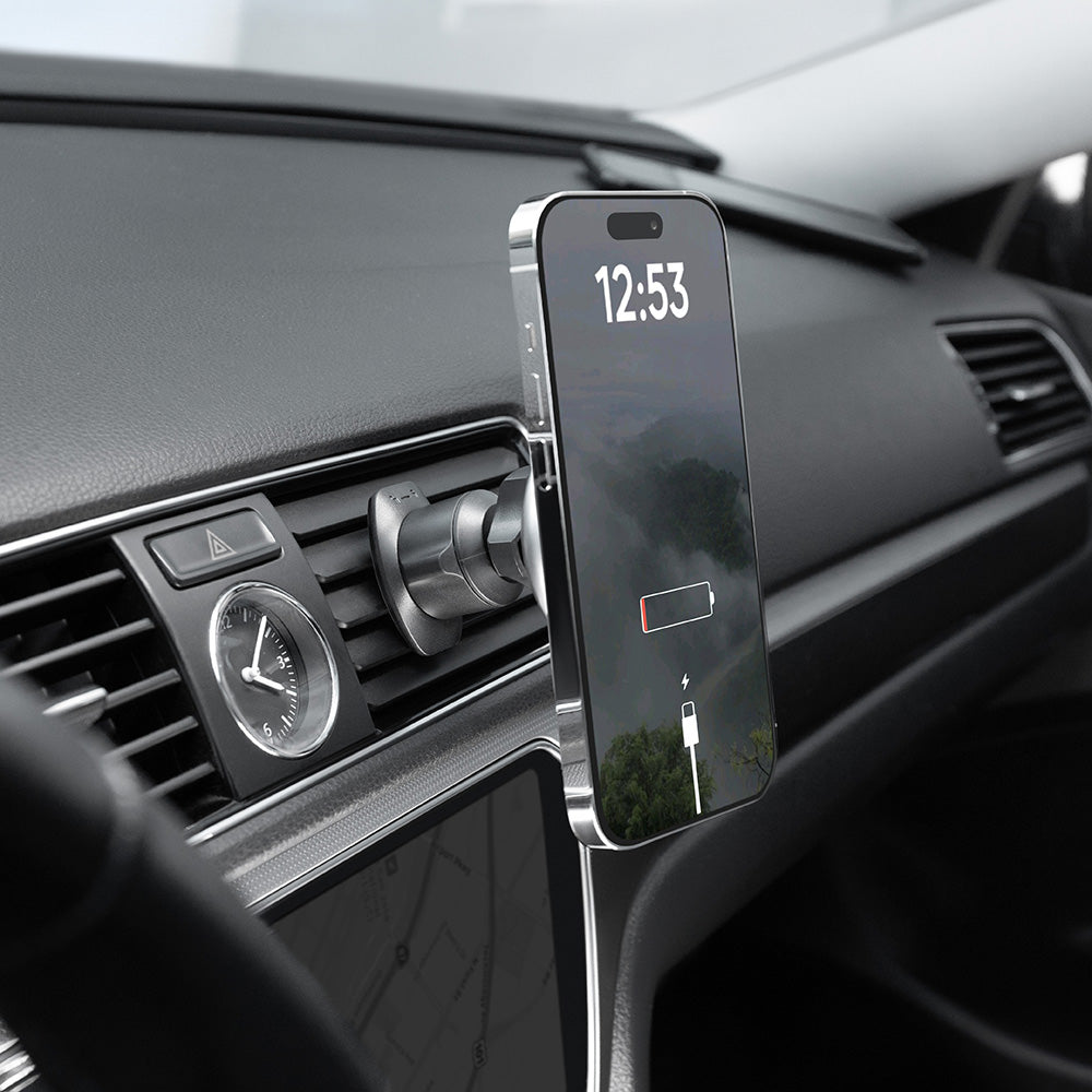 Suport Proove with Wireless Charging Magic Circle (WHMC15020006), for Air Vent, Magnetic, Zinc Alloy, 15W, Argintiu