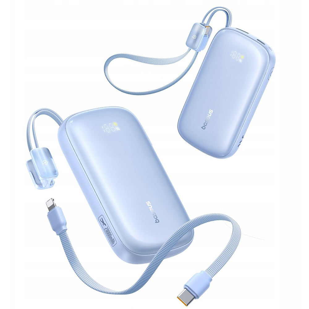 Baterie externa Baseus EnerFill FC21 Qpow 3 Ultra (E0027M03), with Detachable Cable, 20000mAh, 22.5W, USB, USB-C, Galaxy Blue