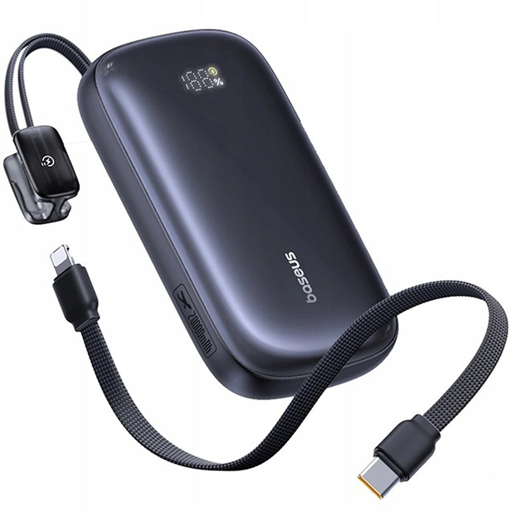 Baterie externa Baseus EnerFill FC21 Qpow 3 Ultra (E0027M00), with Detachable Cable, 20000mAh, 22.5W, USB, USB-C, Negru Cosmic