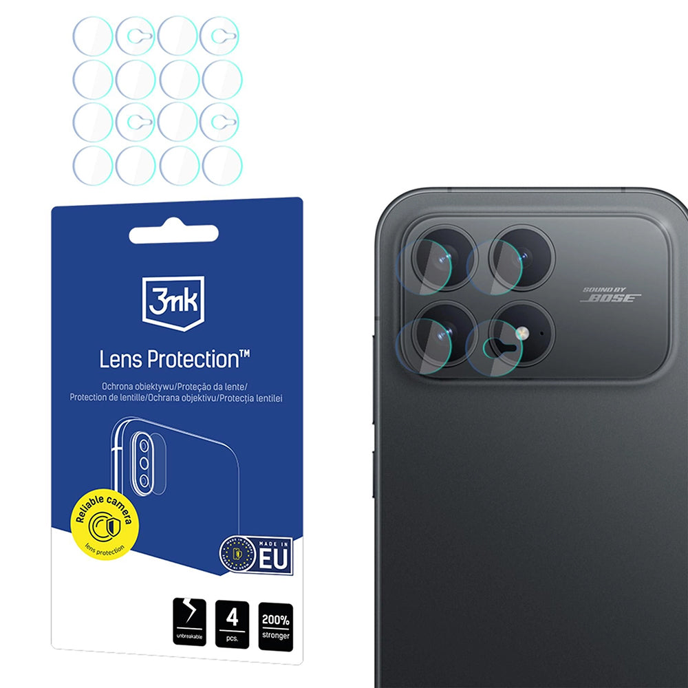 Folie de protectie 3mk Lens Protection (set de 4) compatibil cu Xiaomi Poco F8 Pro, Transparent