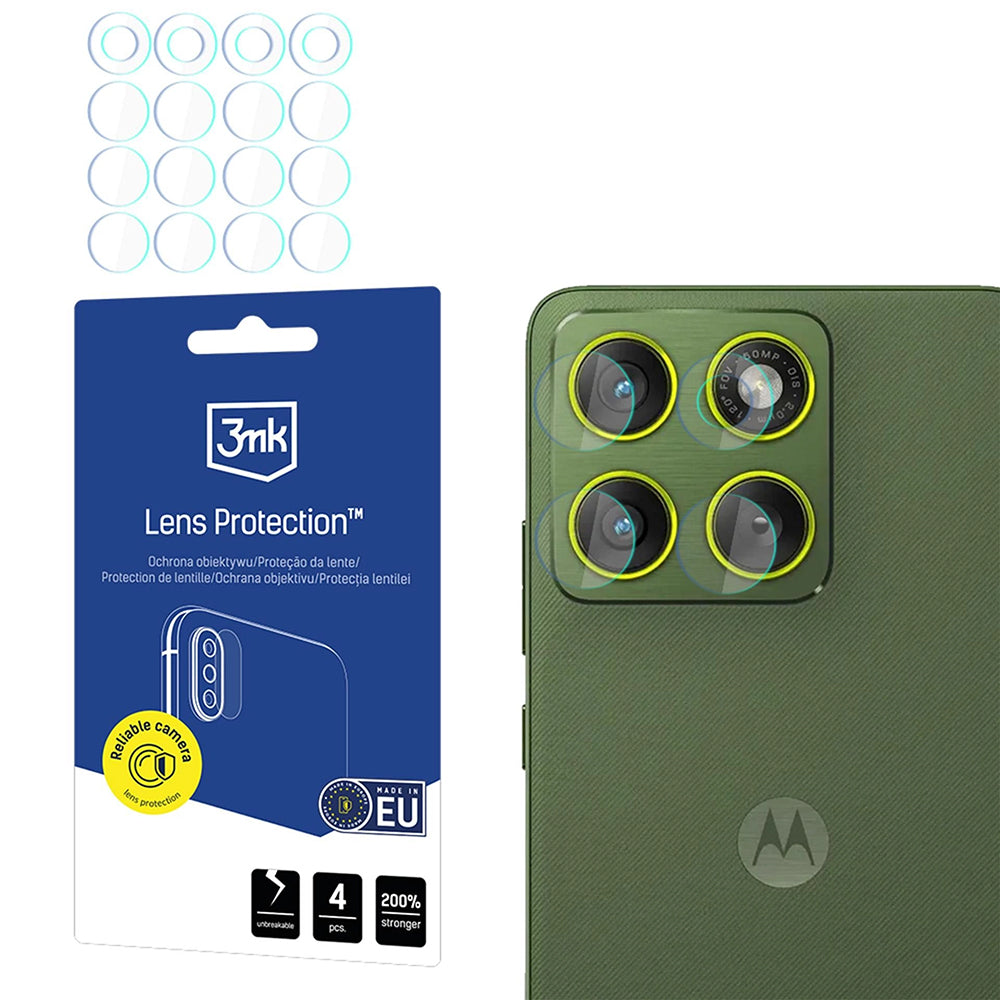 Folie de protectie 3mk Lens Protection (set de 4) compatibil cu Motorola Edge 70, Transparent