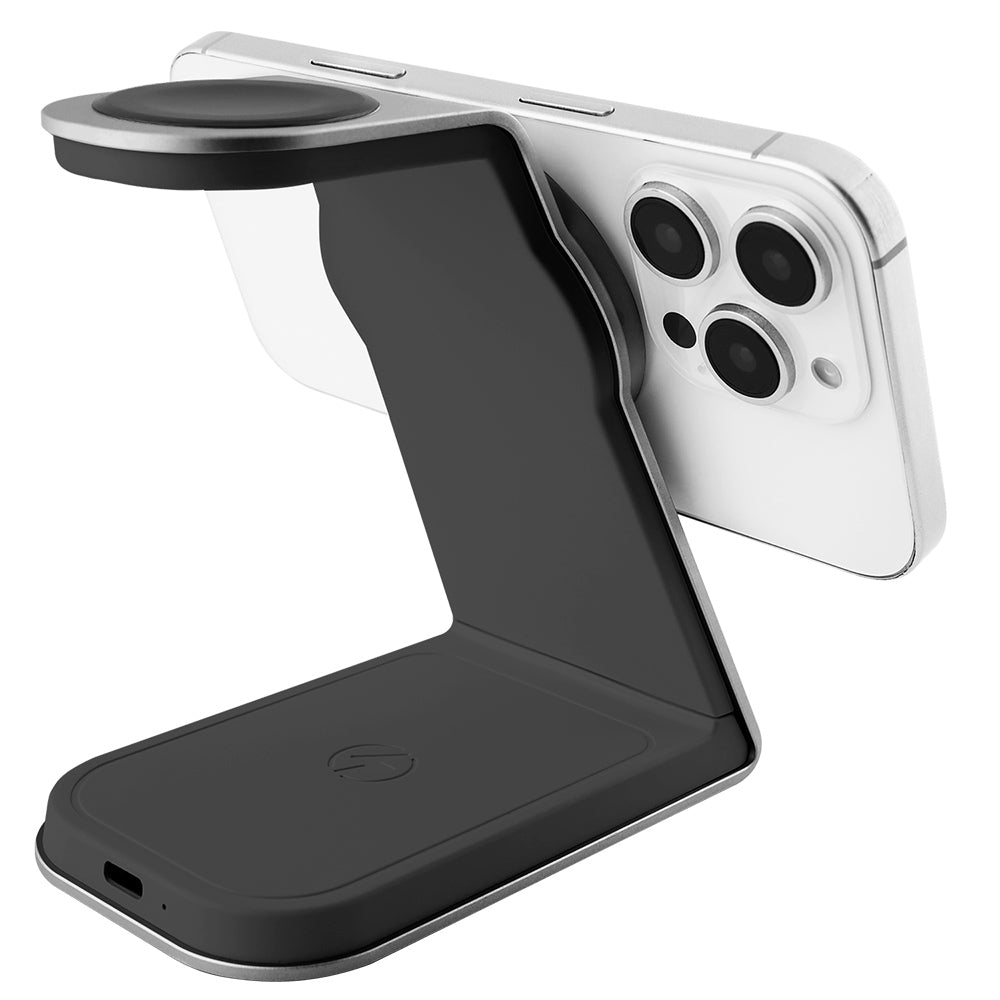 Incarcator Proove Wireless Charging Station Omni Power (WSOP15020003), MagSafe, 3in1, for iPhone, AirPods, Apple Watch, 15W, Gri