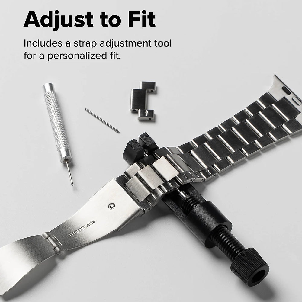 Accesoriu smartwatch Ringke Metal One Air compatibil cu Apple Watch 4 / 5 / 6 / 7 / 8 / 9 / 10 / SE / SE 2 / Ultra / Ultra 2 (44/45/46/49mm), Argintiu