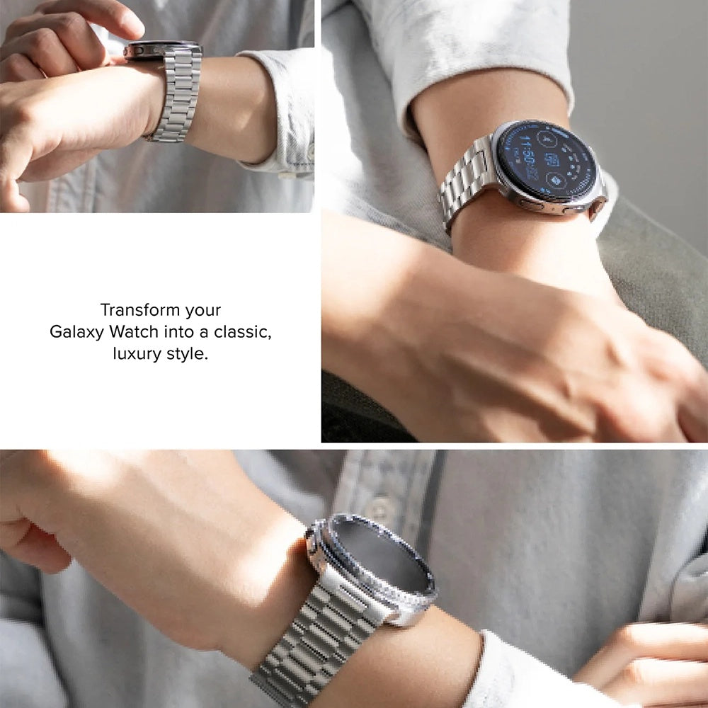 Accesoriu smartwatch Ringke Metal One Air compatibil cu Samsung Galaxy Watch8 40mm/Watch8 44mm/Watch8 Classic, Argintiu