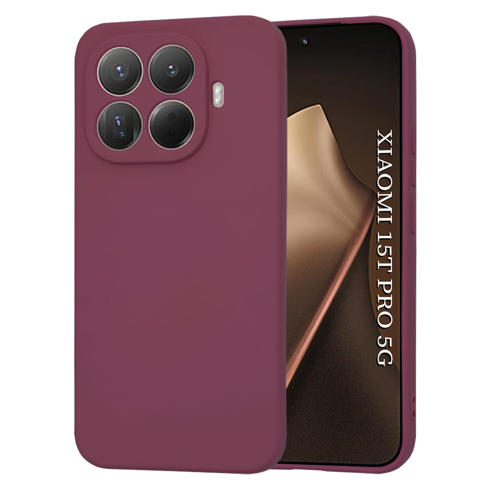 Husa de protectie Techsuit SoftFlex compatibil cu Xiaomi 15T Pro, Plum Red
