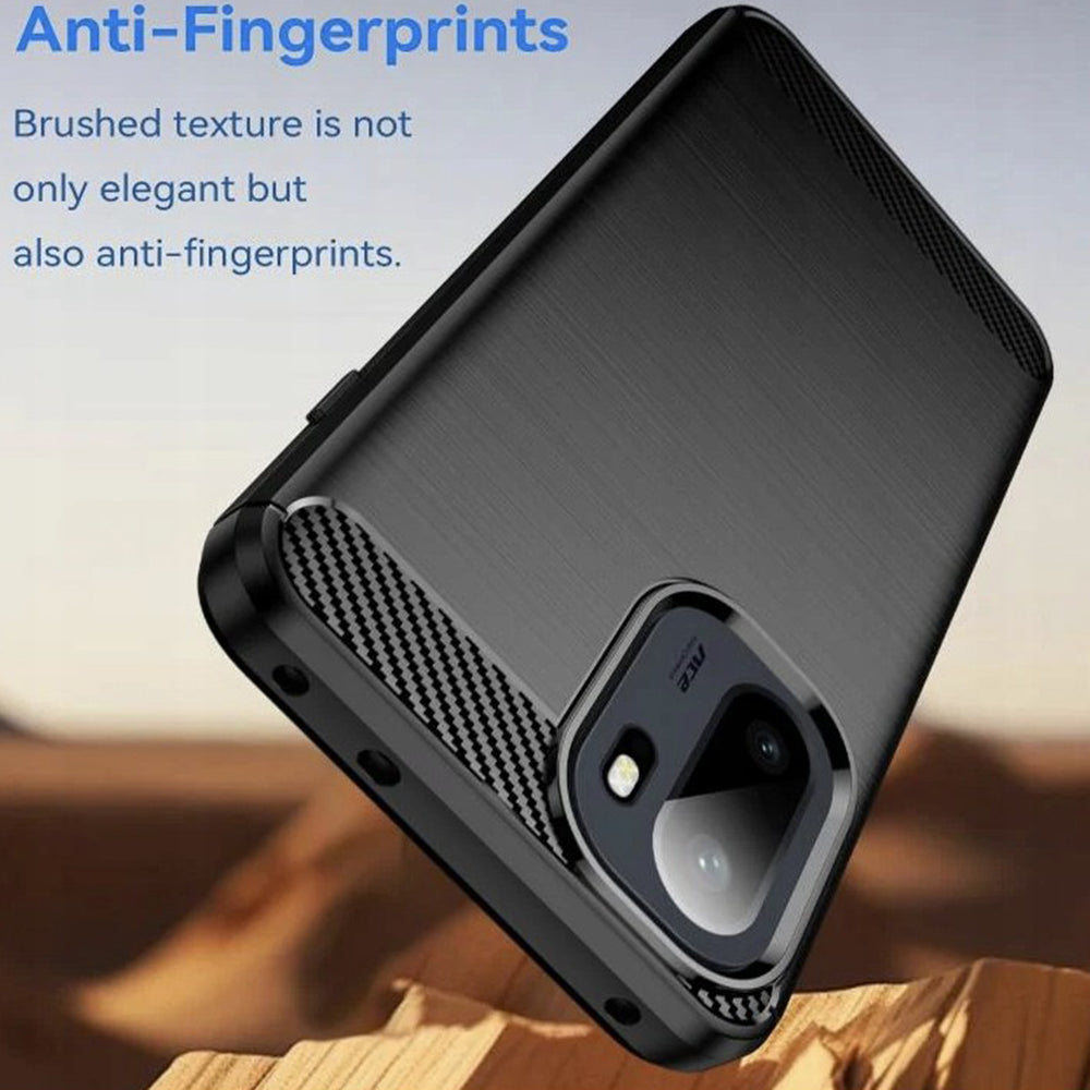 Husa de protectie Techsuit Carbon Silicone compatibil cu OnePlus 15R, Negru