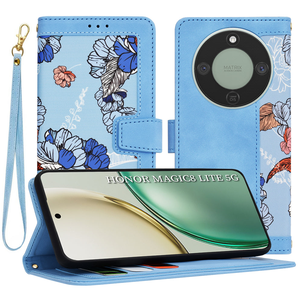 Husa de protectie Techsuit FlipCraft compatibil cu Honor Magic8 Lite, Vibrant Blue