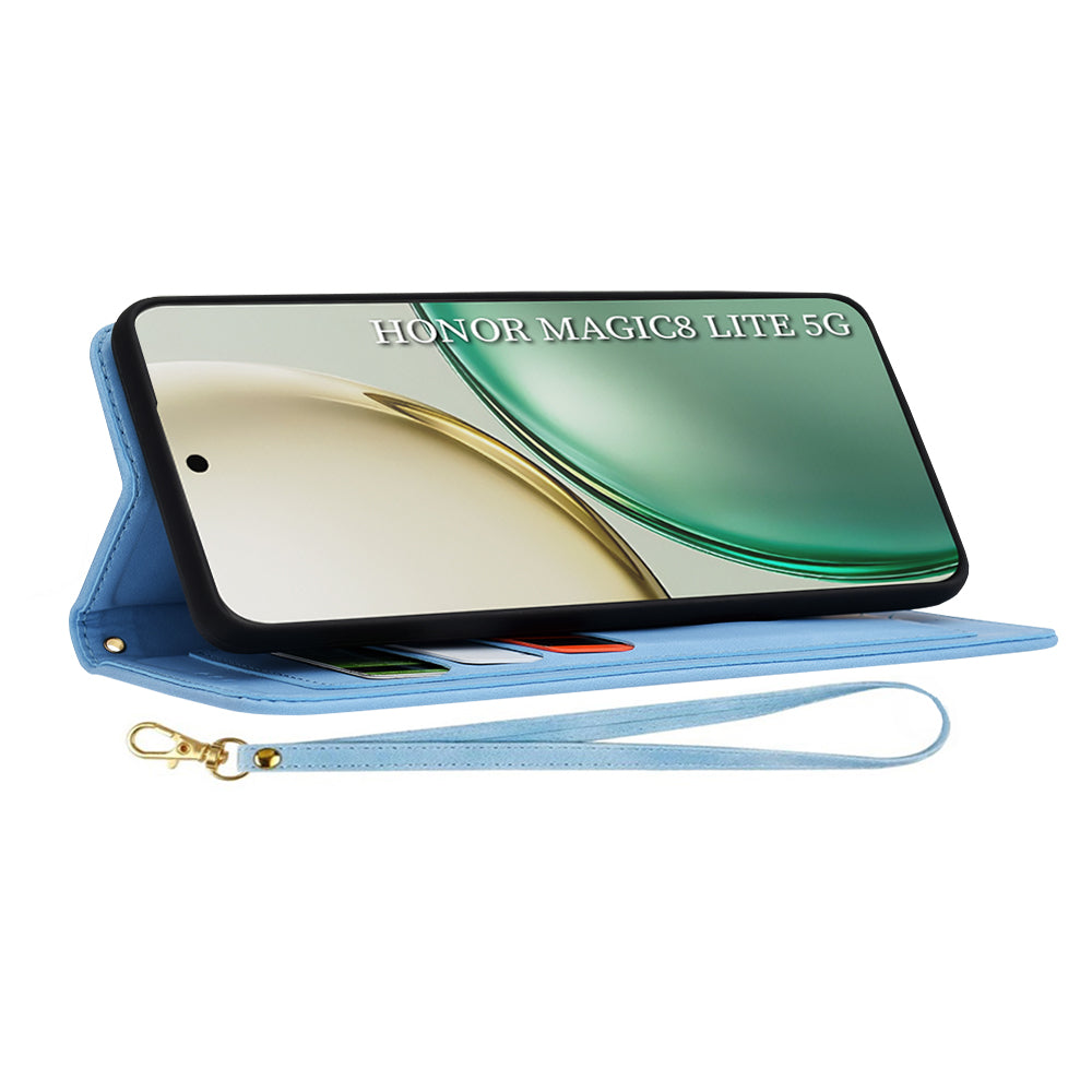 Husa de protectie Techsuit FlipCraft compatibil cu Honor Magic8 Lite, Vibrant Blue