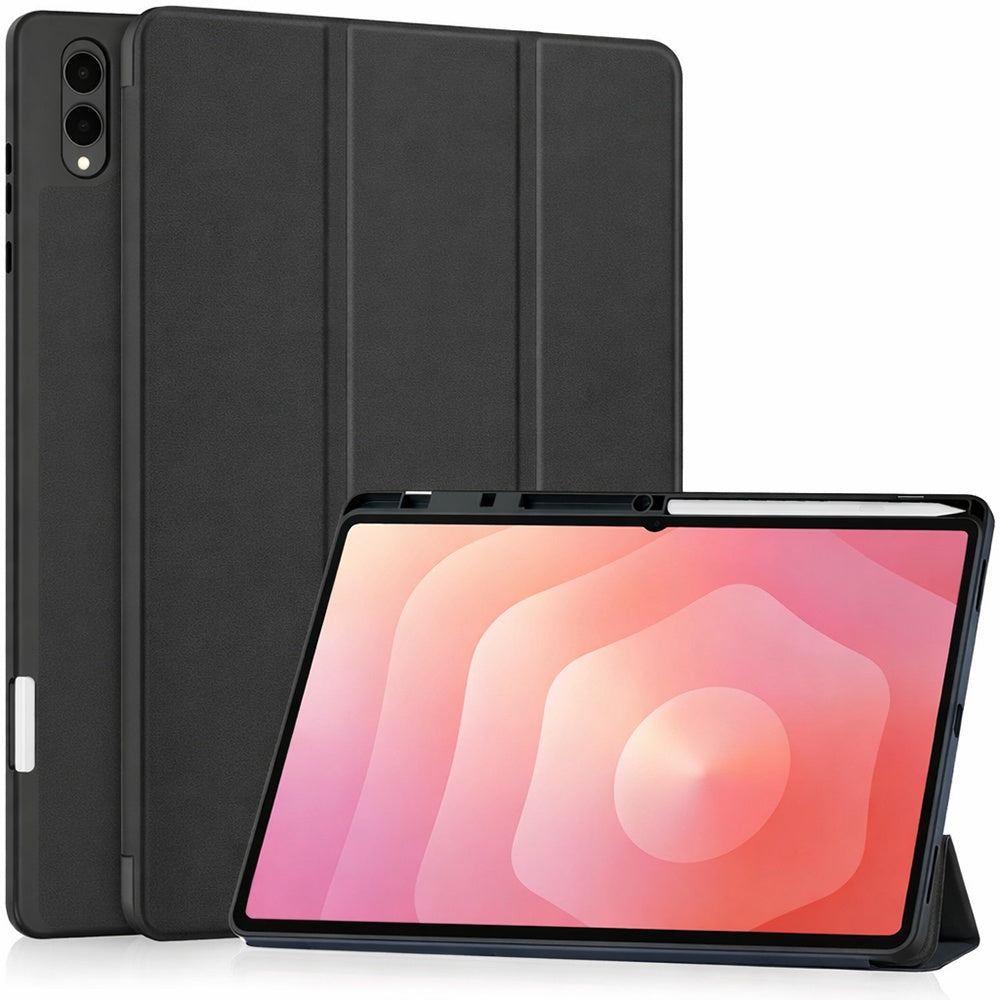 Husa de protectie tableta Techsuit Flex Trifold (with Pencil Holder) compatibil cu Samsung Galaxy Tab S11 Ultra, Negru