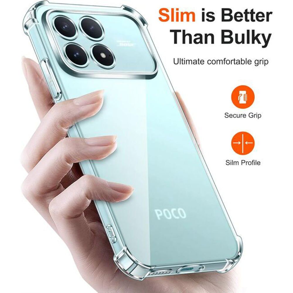 Husa de protectie Techsuit Shockproof Clear Silicone compatibil cu Xiaomi Poco F8 Pro, Transparent