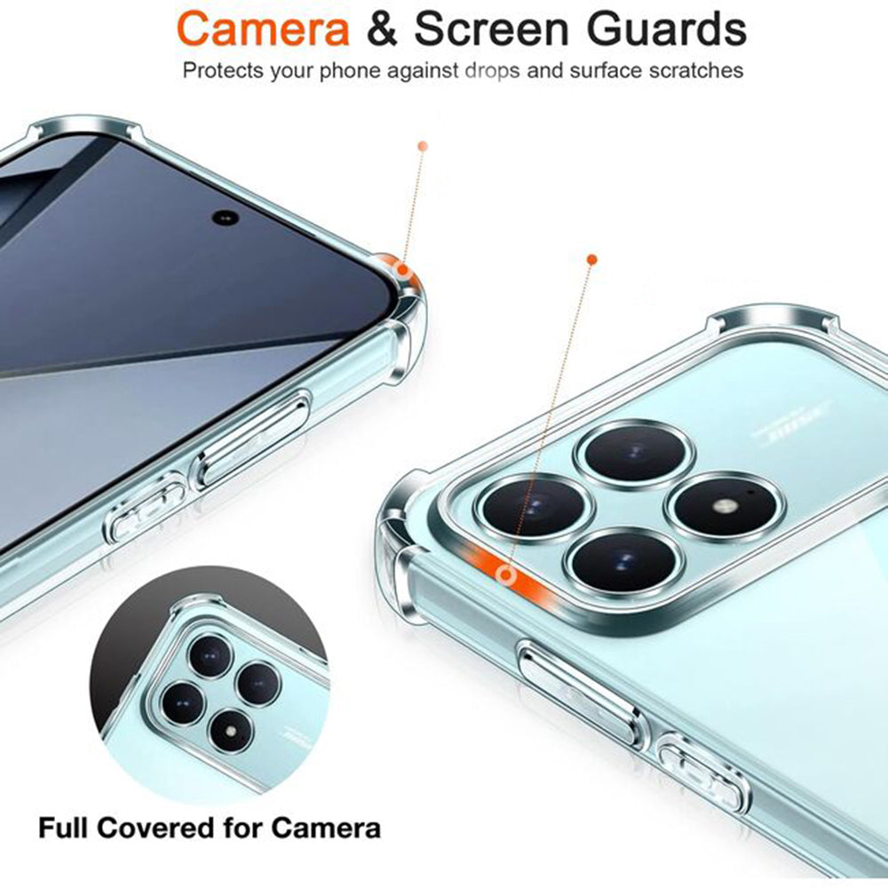 Husa de protectie Techsuit Shockproof Clear Silicone compatibil cu Xiaomi Poco F8 Ultra, Transparent